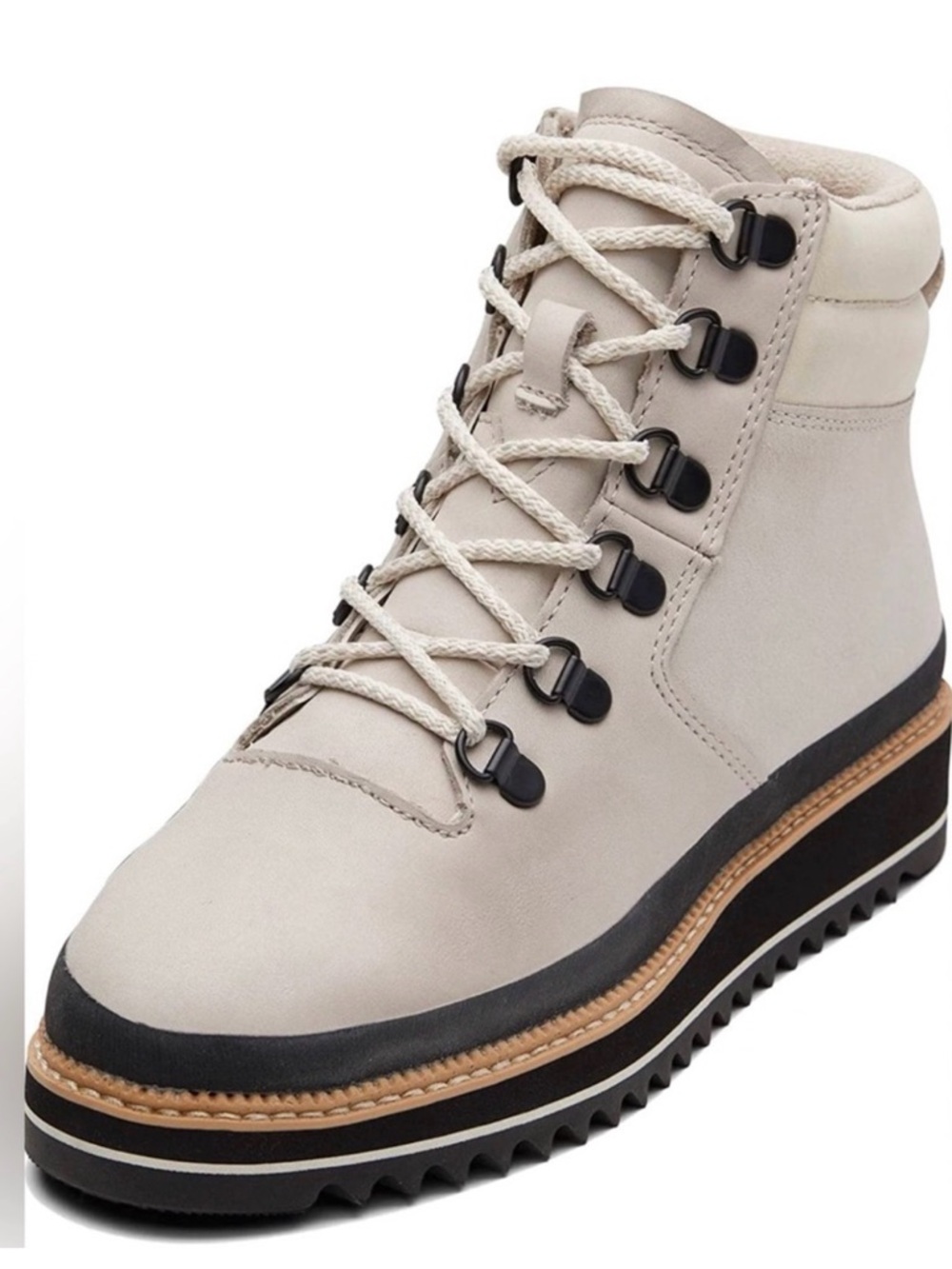 Light Gray Women's Lace-Up Hiking Boots toms